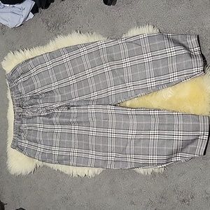 Plaid easy style pants